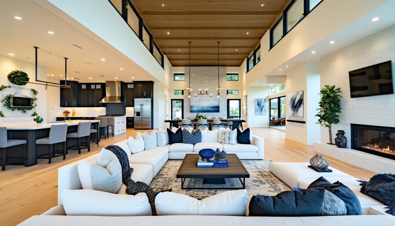 Open concept living area transformation with stylish finishes