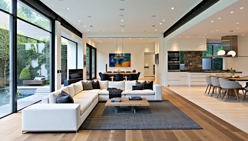 Modern renovated home interior showcasing Renozaar Builders' craftsmanship