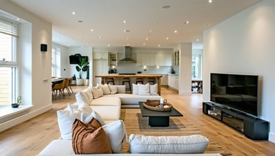 Renovated living space by Renozaar Builders